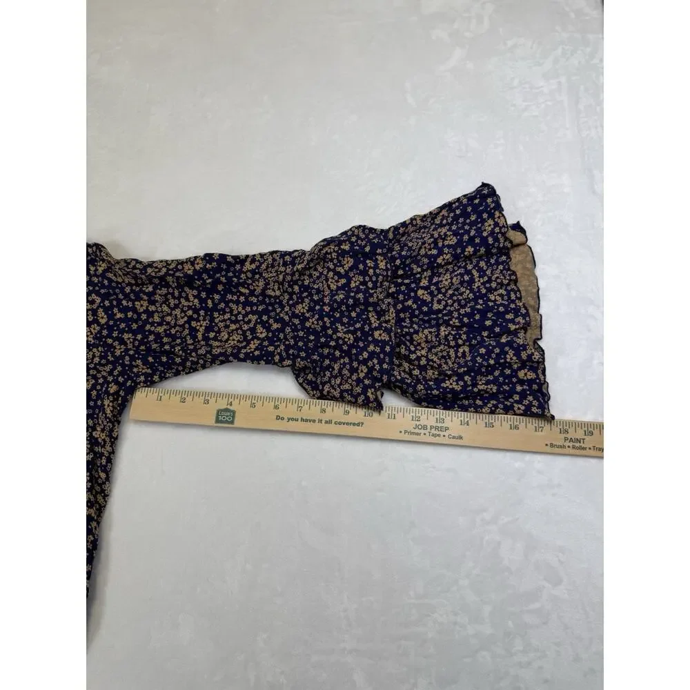 Intimately Free People Bodysuit Women’s Sz M Dainty Blue Floral Blouse Boho Lace - Picture 11 of 16